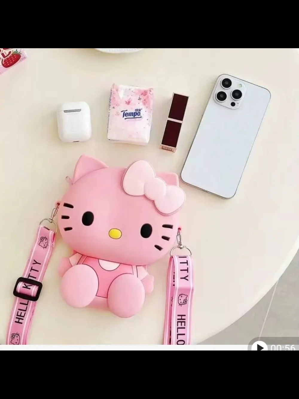 Hello Kitty Fashion Cartoon  Bag Silicone Waterproof Coin Purse Pack Of 6